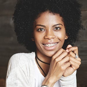 Woman with braces