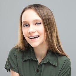 Teen girl with braces