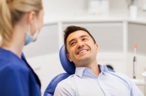 Man at his orthodontic consultation 